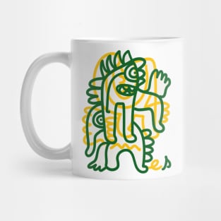 Green Yellow Reggae Graffiti Creature Mug